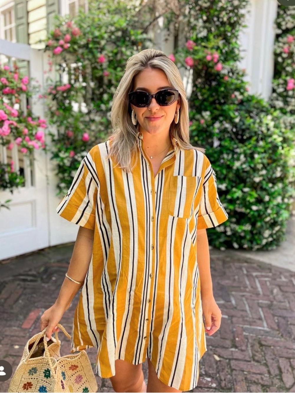 Sezane Celia Striped Mini Dress